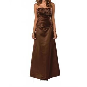 NEW MILANO FORMALS timeless grace gown in truffle